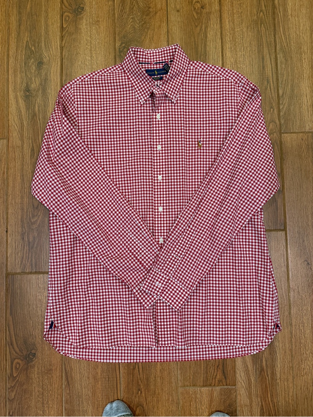 Polo by Ralph Lauren Men's Red Gingham Button-Down Shirt / XL
